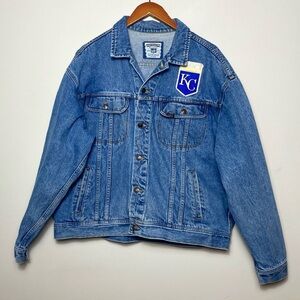 Vintage Lee Womens Kansas City Royals Denim Jean Jacket XL